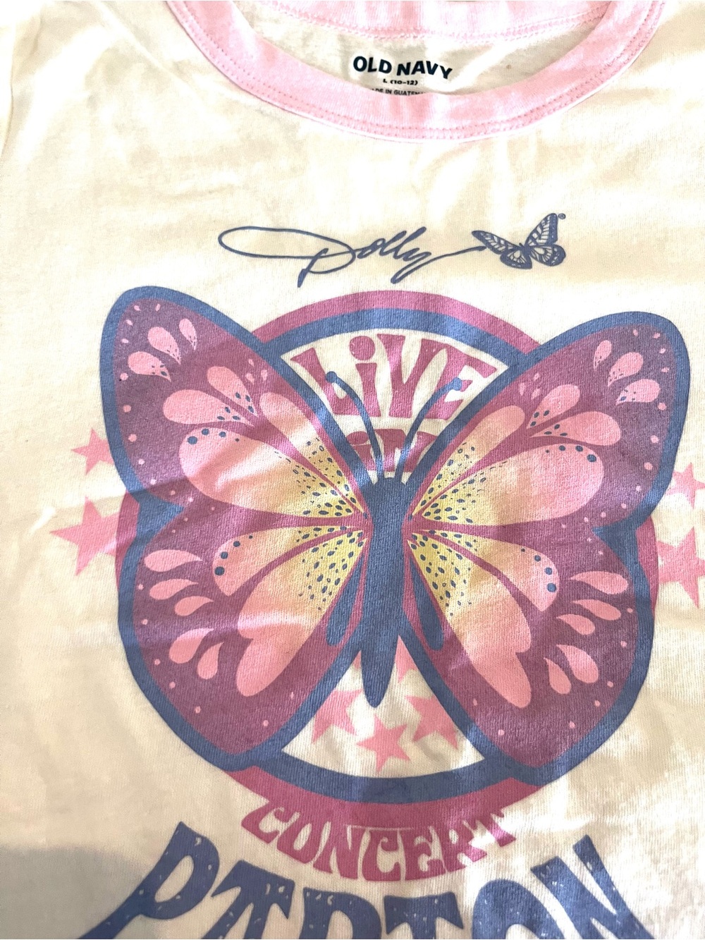 Old Navy Kids' Pink Doll Parton Butterfly Graphic Tee